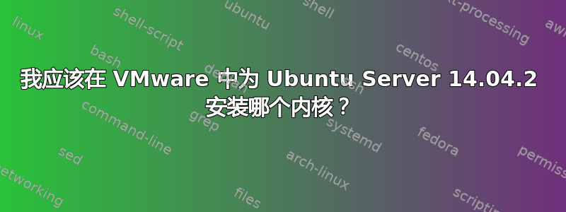 我应该在 VMware 中为 Ubuntu Server 14.04.2 安装哪个内核？