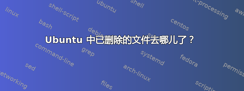 Ubuntu 中已删除的文件去哪儿了？