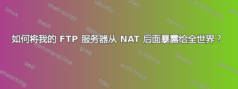 如何将我的 FTP 服务器从 NAT 后面暴露给全世界？