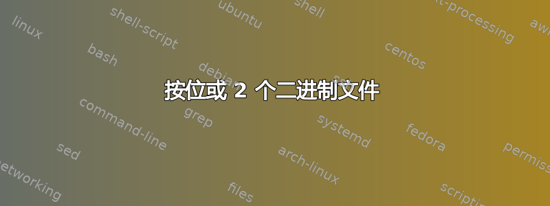 按位或 2 个二进制文件