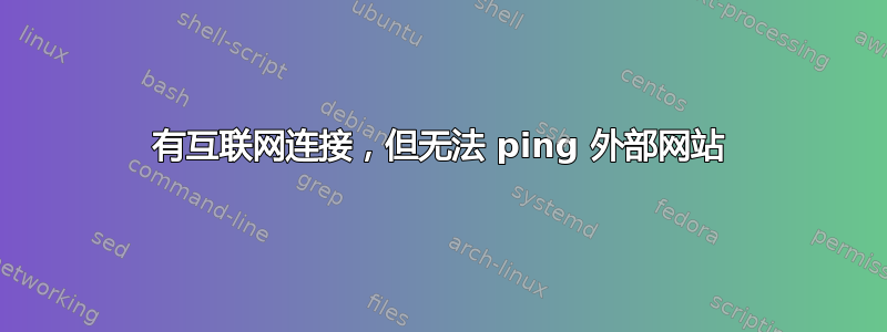 有互联网连接，但无法 ping 外部网站