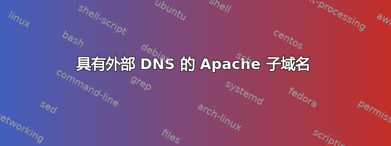 具有外部 DNS 的 Apache 子域名