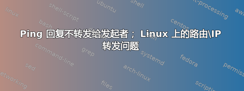 Ping 回复不转发给发起者； Linux 上的路由\IP 转发问题