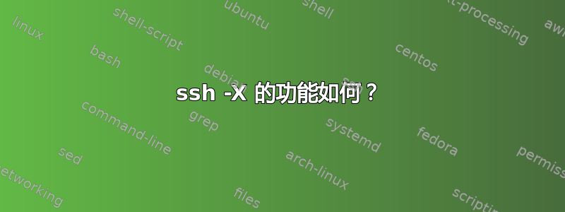 ssh -X 的功能如何？