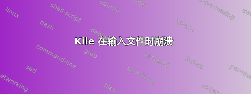 Kile 在输入文件时崩溃