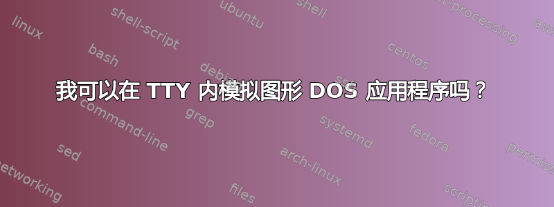 我可以在 TTY 内模拟图形 DOS 应用程序吗？