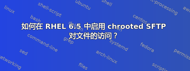 如何在 RHEL 6.5 中启用 chrooted SFTP 对文件的访问？