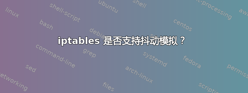 iptables 是否支持抖动模拟？