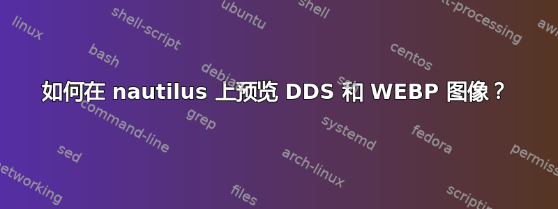 如何在 nautilus 上预览 DDS 和 WEBP 图像？