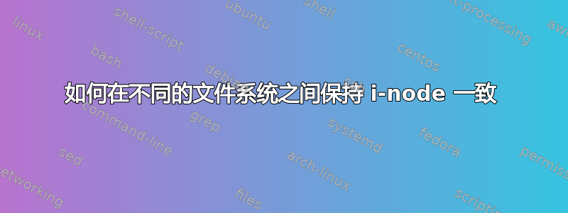 如何在不同的文件系统之间保持 i-node 一致