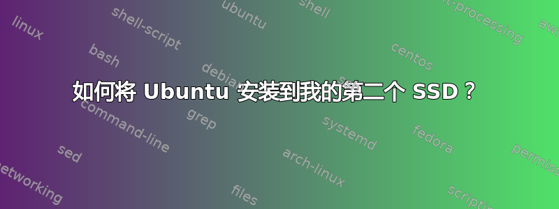 如何将 Ubuntu 安装到我的第二个 SSD？