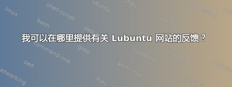 我可以在哪里提供有关 Lubuntu 网站的反馈？