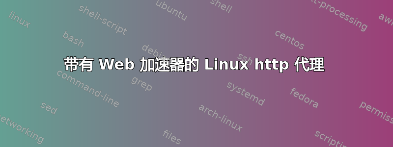 带有 Web 加速器的 Linux http 代理