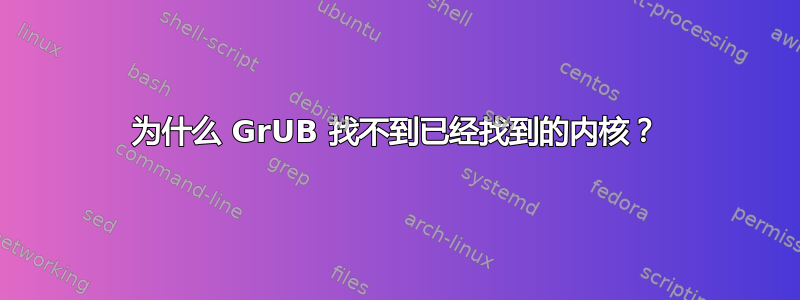 为什么 GrUB 找不到已经找到的内核？