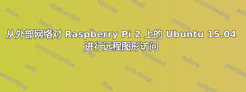 从外部网络对 Raspberry Pi 2 上的 Ubuntu 15.04 进行远程图形访问