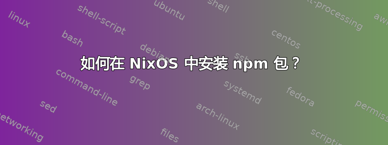 如何在 NixOS 中安装 npm 包？