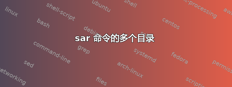 sar 命令的多个目录