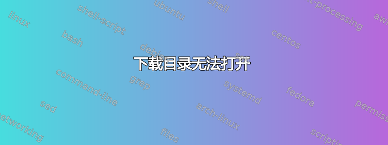 下载目录无法打开