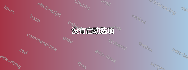 没有启动选项