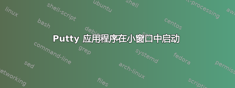 Putty 应用程序在小窗口中启动