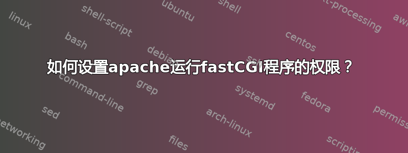 如何设置apache运行fastCGI程序的权限？