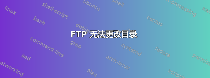 FTP 无法更改目录