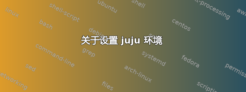 关于设置 juju 环境