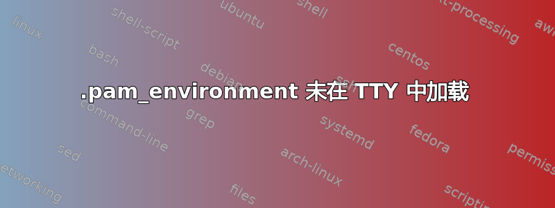 .pam_environment 未在 TTY 中加载