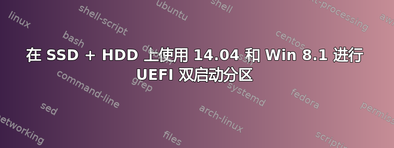 在 SSD + HDD 上使用 14.04 和 Win 8.1 进行 UEFI 双启动分区