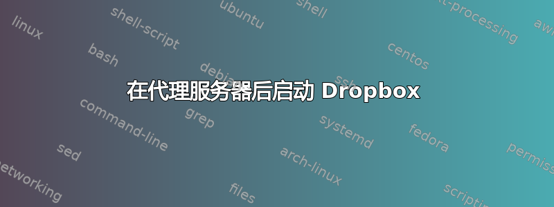 在代理服务器后启动 Dropbox