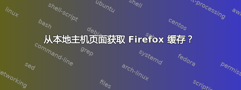 从本地主机页面获取 Firefox 缓存？