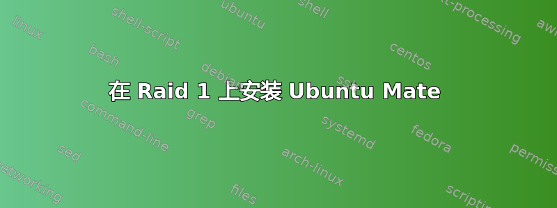 在 Raid 1 上安装 Ubuntu Mate