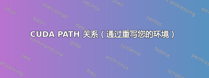 CUDA PATH 关系（通过重写您的环境）