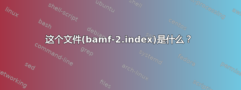 这个文件(bamf-2.index)是什么？