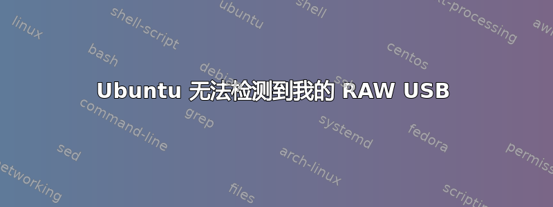 Ubuntu 无法检测到我的 RAW USB