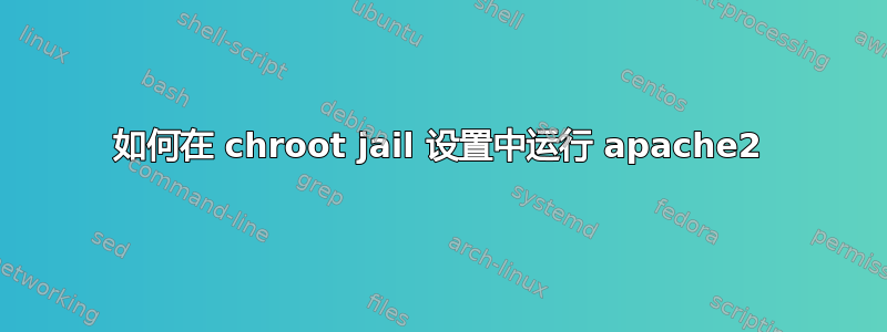 如何在 chroot jail 设置中运行 apache2