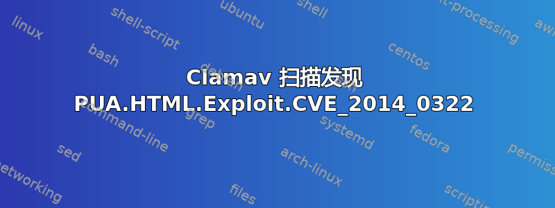 Clamav 扫描发现 PUA.HTML.Exploit.CVE_2014_0322