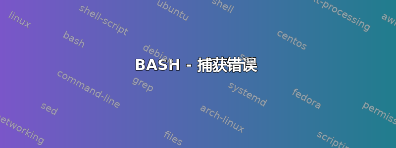 BASH - 捕获错误