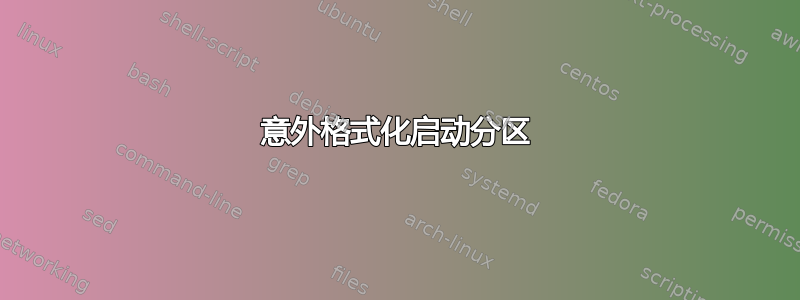 意外格式化启动分区