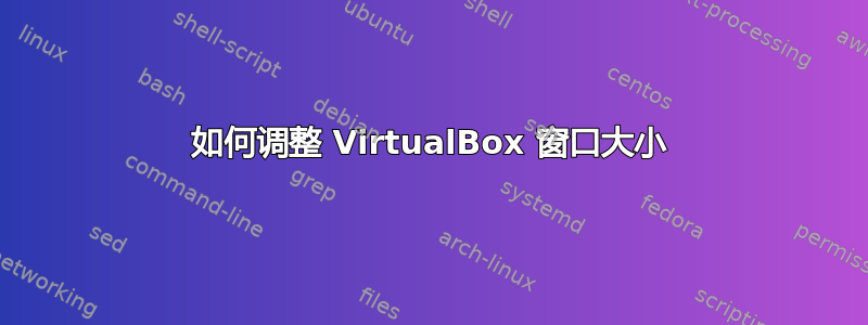 如何调整 VirtualBox 窗口大小