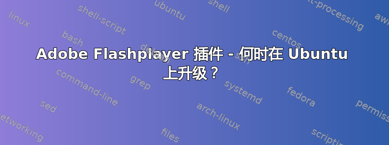 Adobe Flashplayer 插件 - 何时在 Ubuntu 上升级？