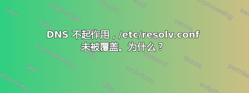 DNS 不起作用，/etc/resolv.conf 未被覆盖。为什么？