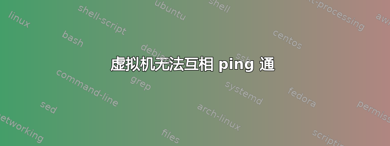 虚拟机无法互相 ping 通