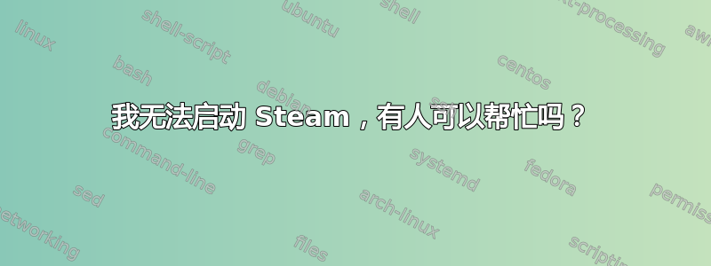 我无法启动 Steam，有人可以帮忙吗？