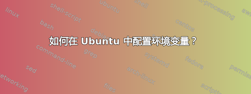 如何在 Ubuntu 中配置环境变量？