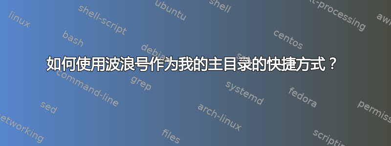 如何使用波浪号作为我的主目录的快捷方式？