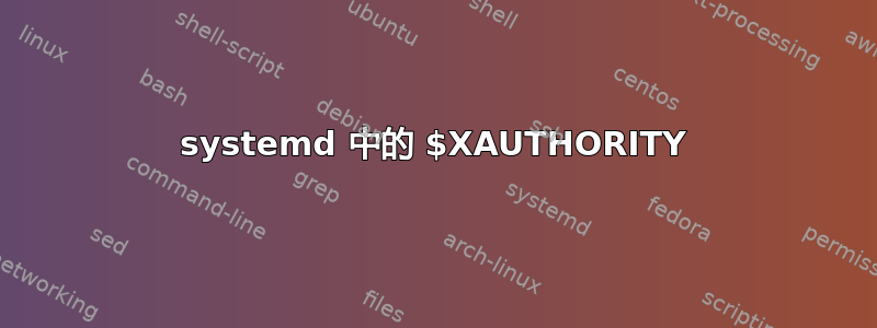 systemd 中的 $XAUTHORITY