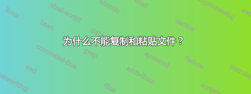 为什么不能复制和粘贴文件？