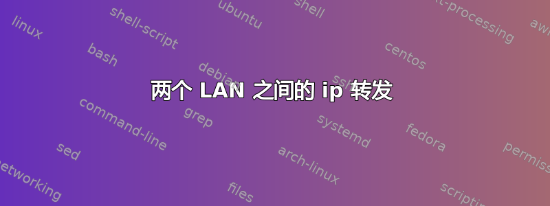 两个 LAN 之间的 ip 转发