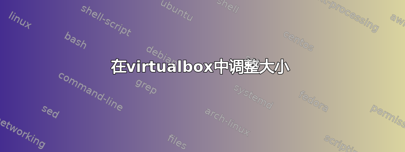 在virtualbox中调整大小